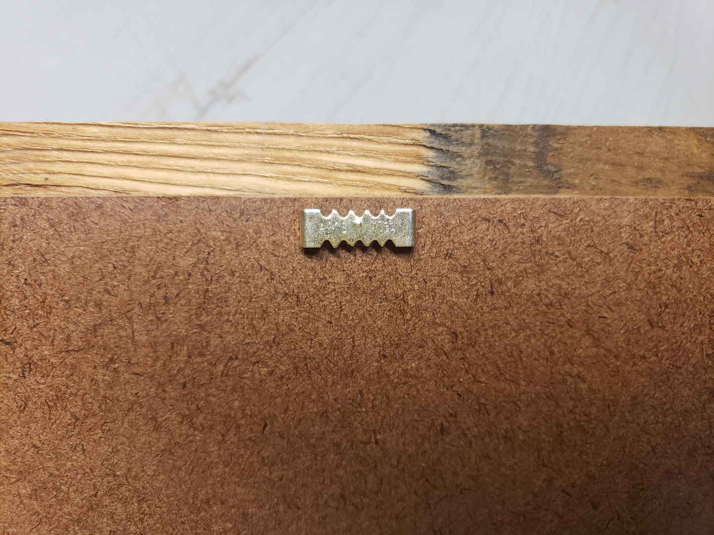 metal print on reclaimed wood